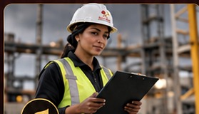 Construction professional reviewing compliance documentation