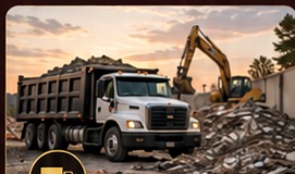 Debris and site support with truck and equipment